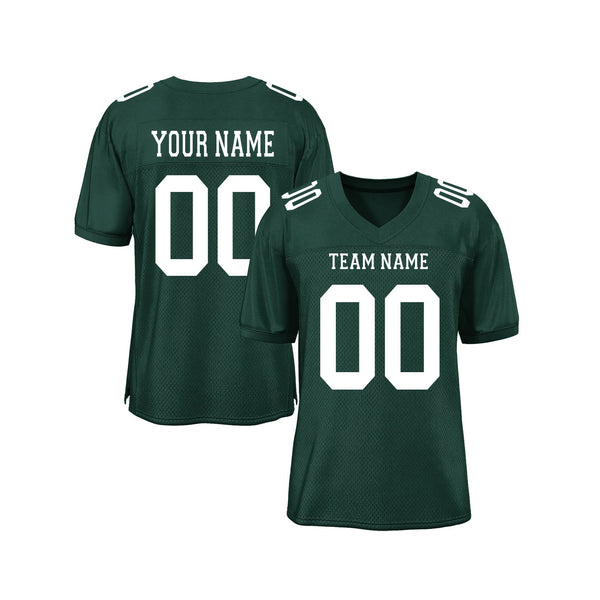Custom Green White Mesh Classic Style Authentic Sports Football Jersey
