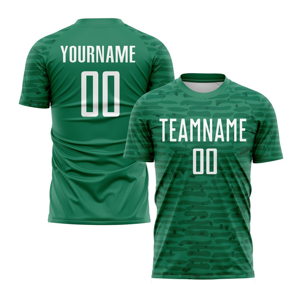 Custom Kelly Green White Classic Uniform Training Sets Soccer Jersey For Adults/Kids