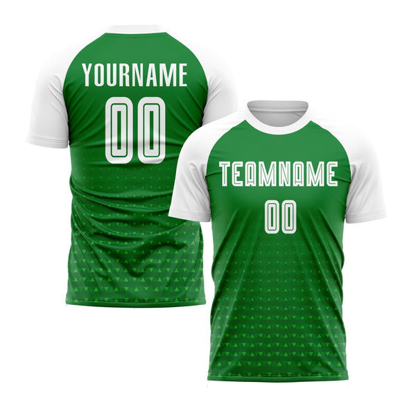 Custom Kelly Green White Classic Uniform Training Sets Soccer Jersey For Adults/Kids