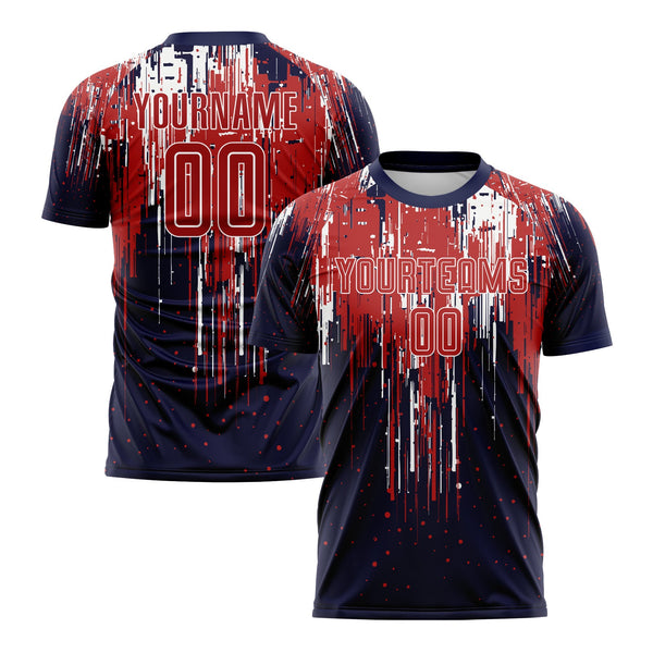 Custom Red Royal-White Classic Uniform Training Sets Soccer Jersey For Adults/Kids