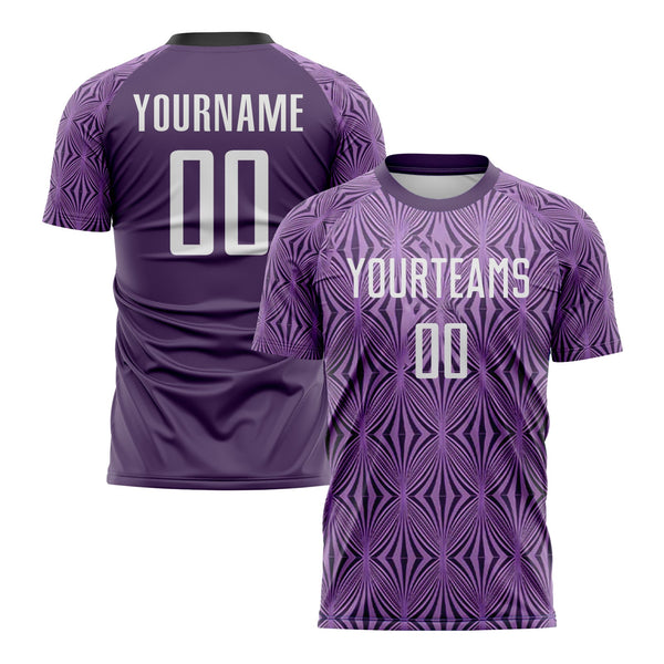 Custom Purple White Classic Uniform Training Sets Soccer Jersey For Adults/Kids