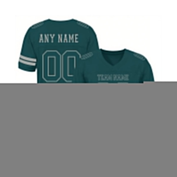 Custom Midnight Green Midnight Green-Gray Mesh Classic Style Authentic Sports Football Jersey