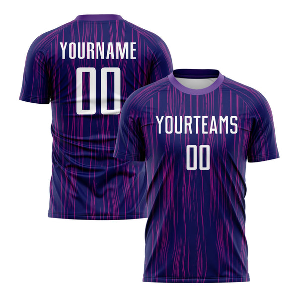 Custom Purple White Classic Uniform Training Sets Soccer Jersey For Adults/Kids