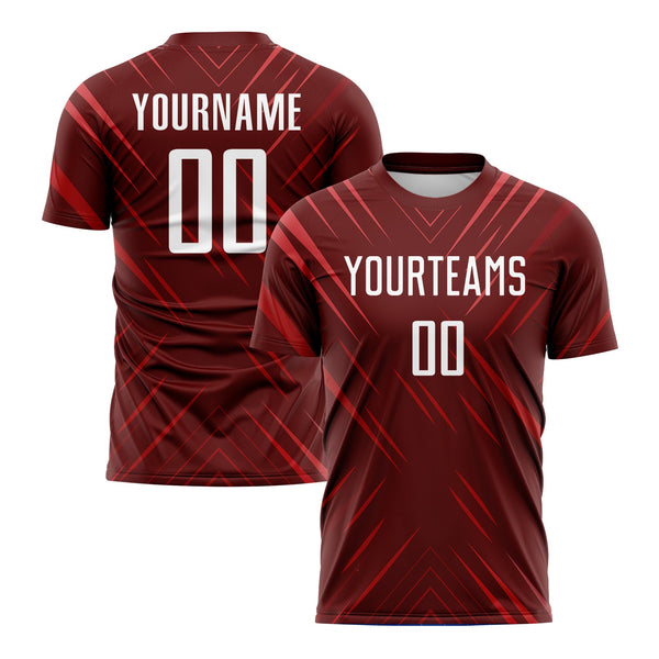 Custom Red White Classic Uniform Training Sets Soccer Jersey For Adults/Kids
