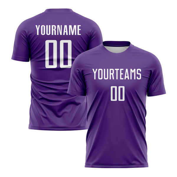 Custom Purple White Classic Uniform Training Sets Soccer Jersey For Adults/Kids