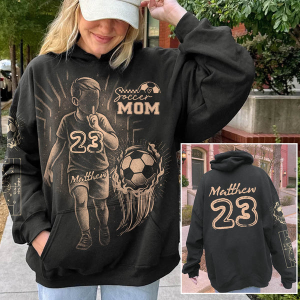 Personalized Bleach Style Soccer Shirt For Soccer Mom