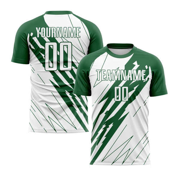 Custom Kelly Green White Classic Uniform Training Sets Soccer Jersey For Adults/Kids