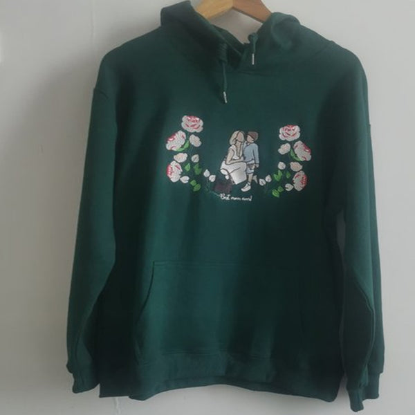 Floral Photo Portrait Embroidered Sweatshirt for Mom