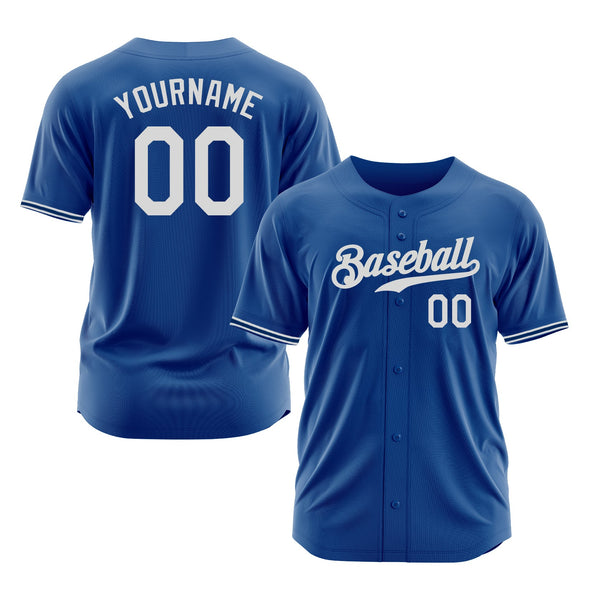Custom Royal White Classic Style Authentic Sports Baseball Jersey