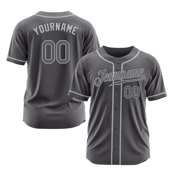 Custom Steel Gray Gray Classic Style Authentic Sports Baseball Jersey