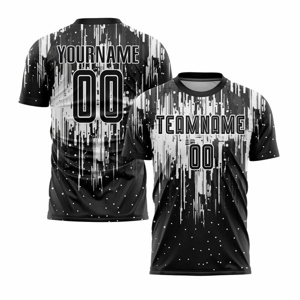 Custom White Black Classic Uniform Training Sets Soccer Jersey For Adults/Kids