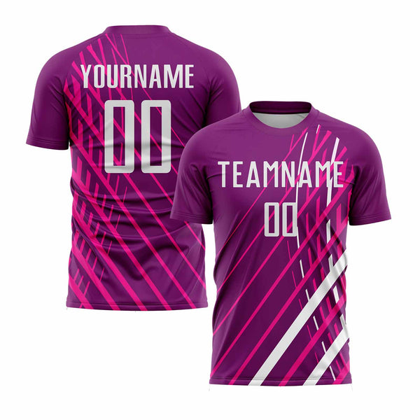 Custom Pink White-Crimson Classic Uniform Training Sets Soccer Jersey For Adults/Kids