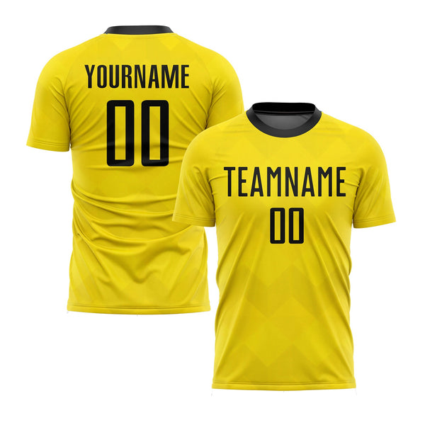 Custom Gold Black Classic Uniform Training Sets Soccer Jersey For Adults/Kids