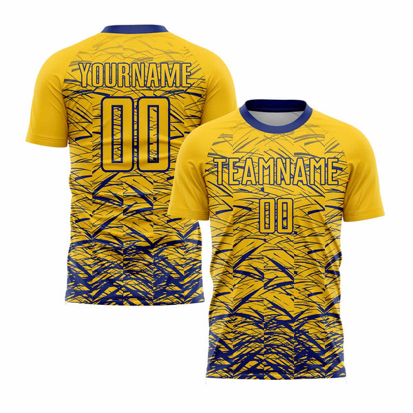 Custom Yellow Royal Classic Uniform Training Sets Soccer Jersey For Adults/Kids