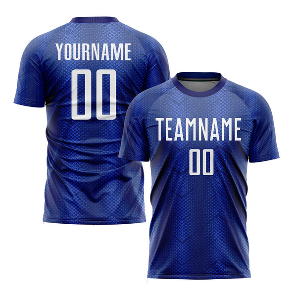 Custom Royal White-Navy Classic Uniform Training Sets Soccer Jersey For Adults/Kids