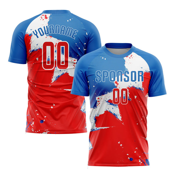 Custom Royal Red-White Classic Uniform Training Sets Soccer Jersey For Adults/Kids