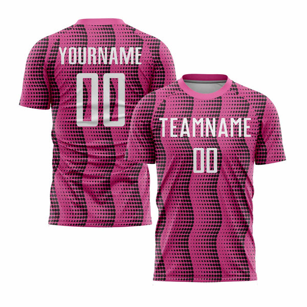 Custom Pink White Classic Uniform Training Sets Soccer Jersey For Adults/Kids