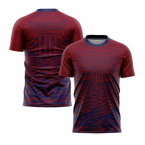Custom Crimson Navy Classic Uniform Training Sets Soccer Jersey For Adults/Kids