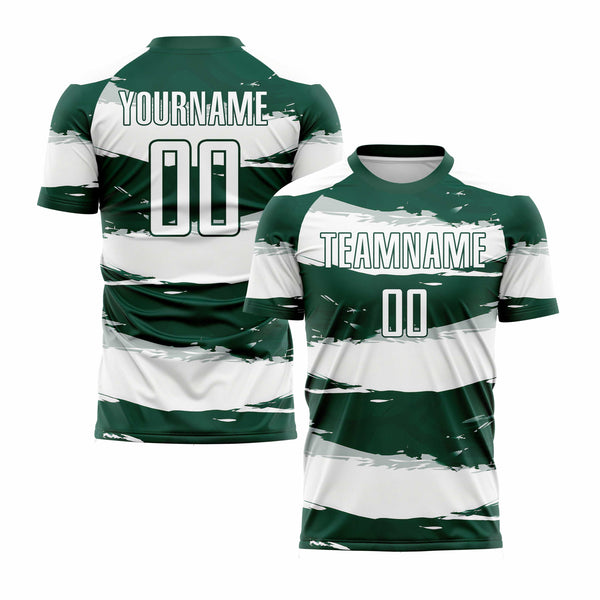 Custom Green White Classic Uniform Training Sets Soccer Jersey For Adults/Kids