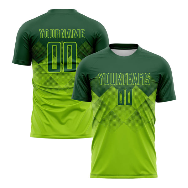 Custom Neon Green Green Classic Uniform Training Sets Soccer Jersey For Adults/Kids