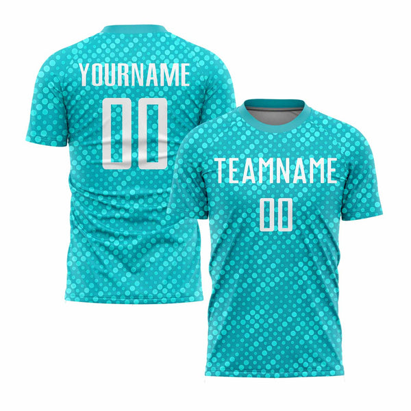Custom Aqua White Classic Uniform Training Sets Soccer Jersey For Adults/Kids