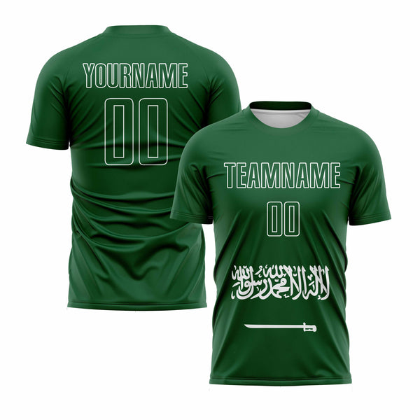 Custom Green Green-White Classic Uniform Training Sets Soccer Jersey For Adults/Kids