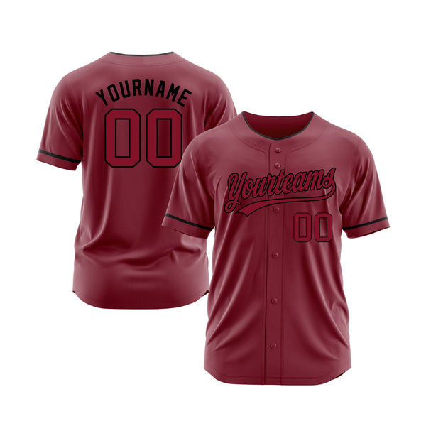 Custom Crimson Crimson-Black Classic Style Authentic Sports Baseball Jersey