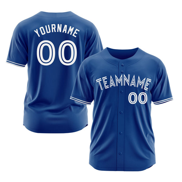 Custom Royal White Classic Style Authentic Sports Baseball Jersey
