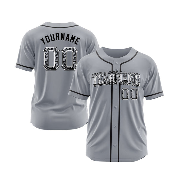 Custom Gray Black-White Classic Style Authentic Sports Baseball Jersey