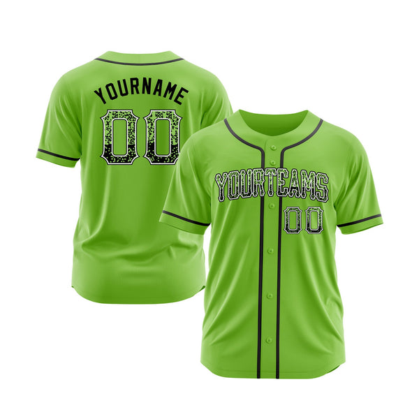 Custom Neon Green Black-White Classic Style Authentic Drift Fashion Sports Baseball Jersey