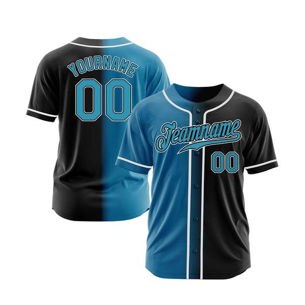 Custom Black Panther Blue-White Gradient Fashion Classic Style Authentic Sports Baseball Jersey