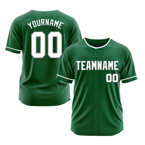 Custom Kelly Green White-Gray St. Patrick's Day Classic Style Authentic Sports Baseball Jersey