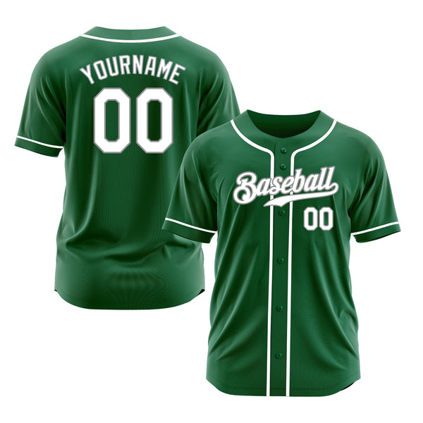 Custom Kelly Green White-Gray St. Patrick's Day Classic Style Authentic Sports Baseball Jersey
