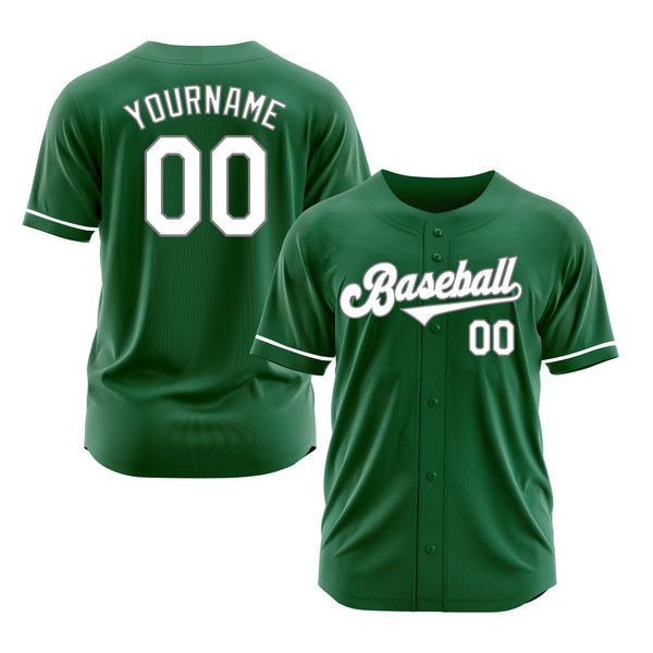Custom Kelly Green White-Gray St. Patrick's Day Classic Style Authentic Sports Baseball Jersey