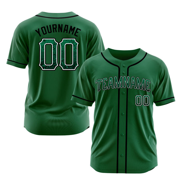 Custom Kelly Green Black-White Drift Fashion Classic Style Authentic Sports Baseball Jersey